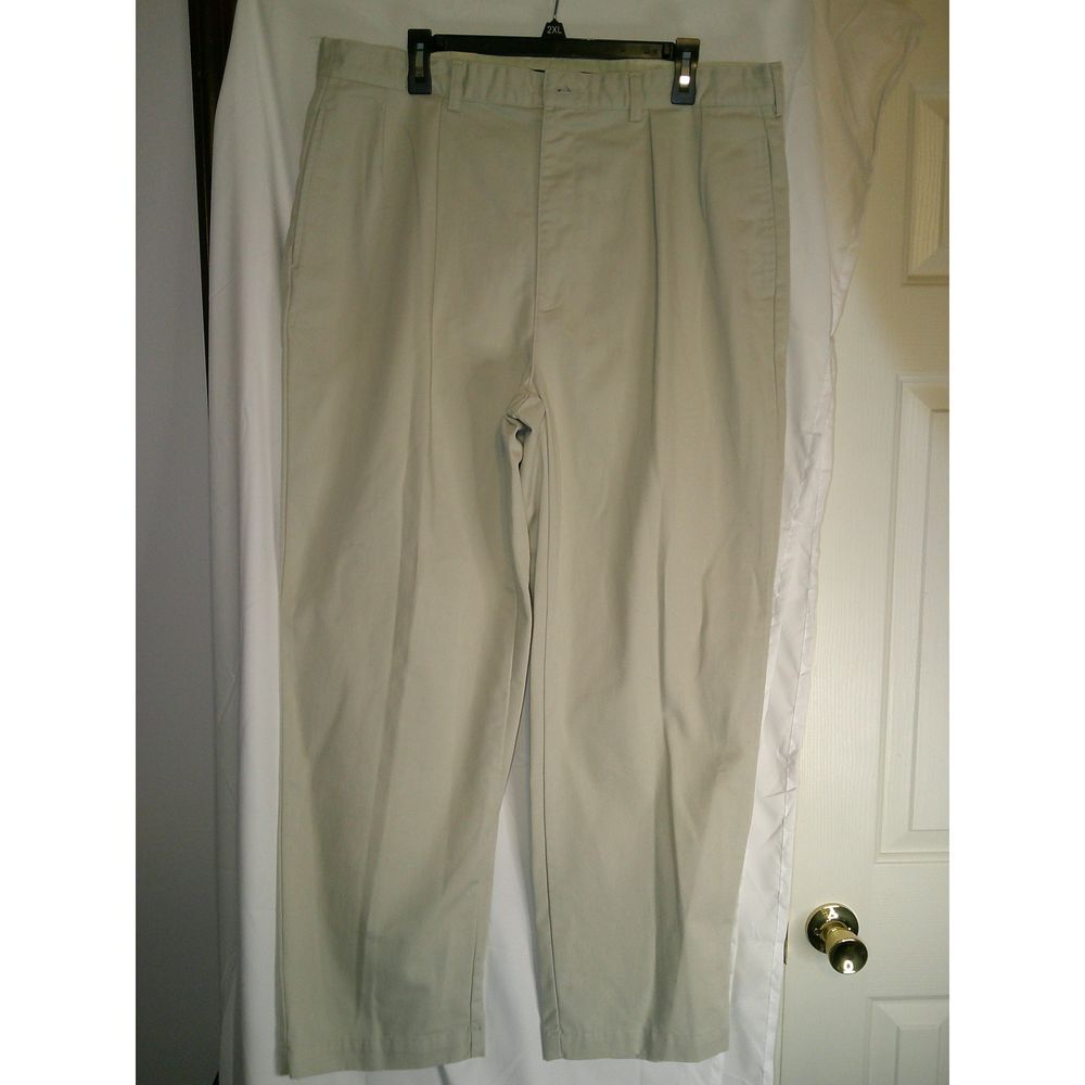 Polo Ralph Lauren Khaki‎ Cotton Chinos Casual Dress Pants Pleated Front 38x30